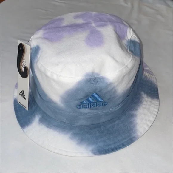 Women\'s Adidas Color Wash tie-dyed bucket hat in blue and purple OS Tie-dye bucket hat | BoudieSwag main image 4